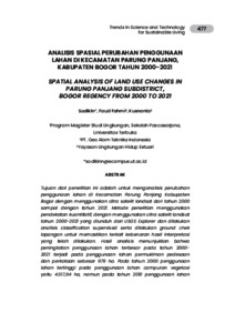 Analisis Spasial Perubahan Penggunaan Lahan Di Kecamatan Parung Panjang ...